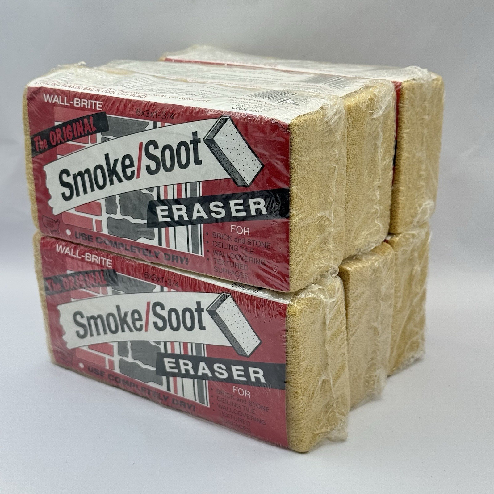 The Original Smoke Soot Eraser Sponge Lot of 6 Soot Erasers NEW SEALED