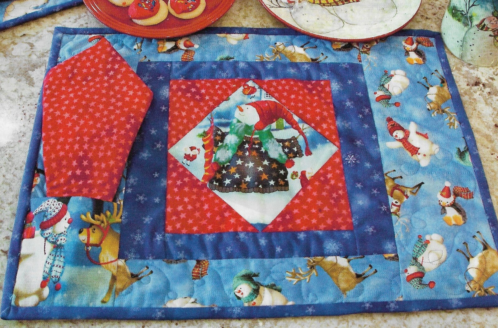 A Treat for Santa Place Mats & Napkins quilting pattern instructions