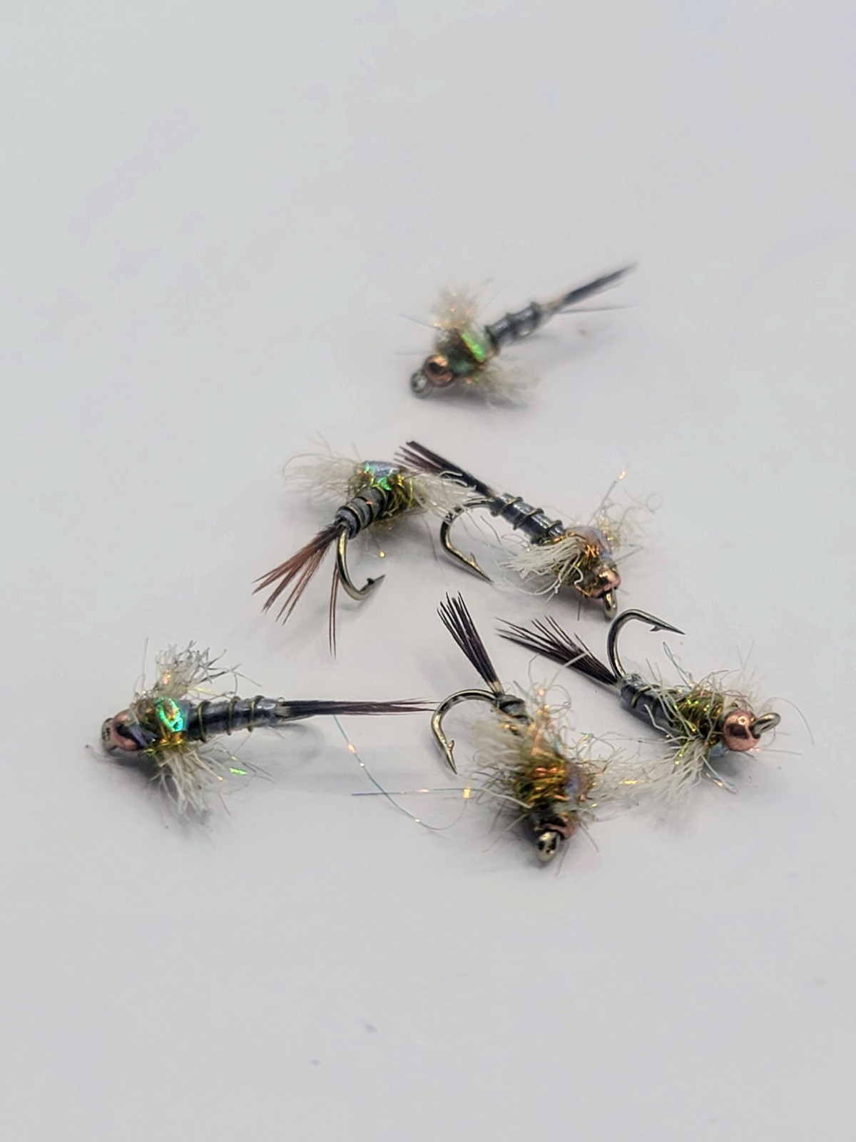 Pheasant Tail Nymph Trout Flies Flashback Mayfly Euro Nymph #16 Lot of 6