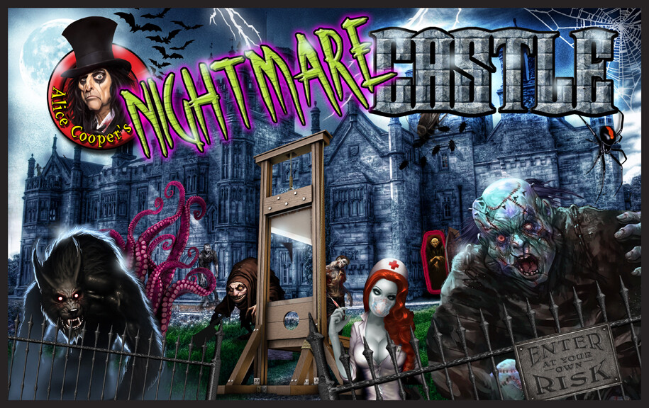 Alice Coopers Nightmare Castle Pinball Alt Trans HIGHEST QUALITY RESOLUTION!