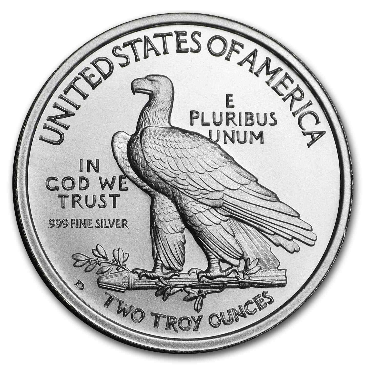 2 oz Silver High Relief Round - $10 Indian - SKU#177668