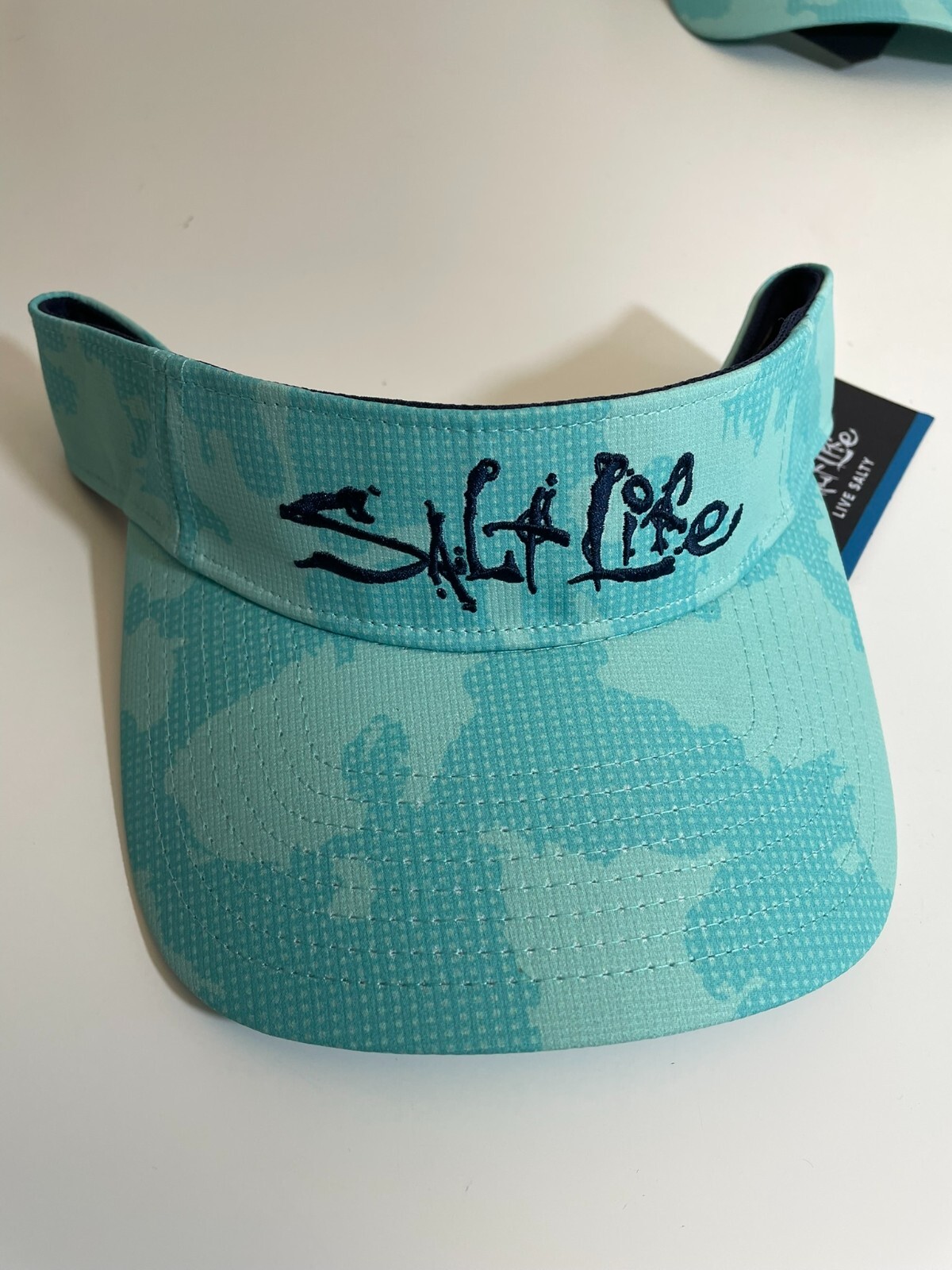534- NWT SALT LIFE Hat Cap Visor Fishing Sportsman Golf  NEW Fish/Dive/Surf Camo