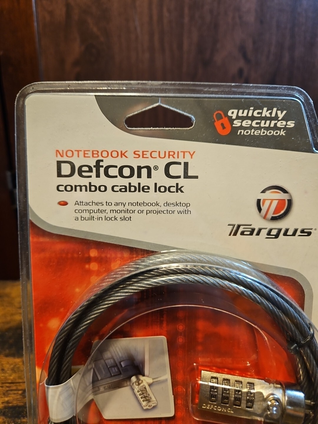 Targus Defcon CL 6.5 Foot Laptop/Notebook Combo Cable Lock #PF1