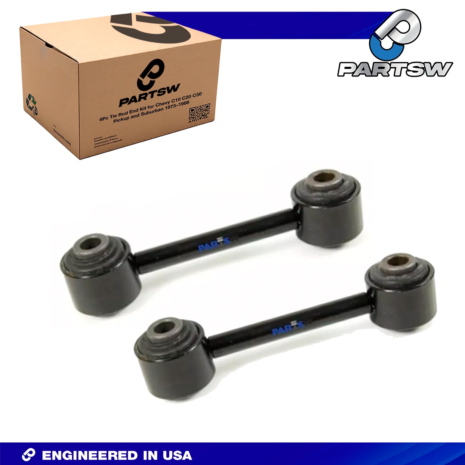PartsW 2Pc Sway Bar End Link Kit for Chevrolet C1500 Suburban 1993-1999 Tahoe