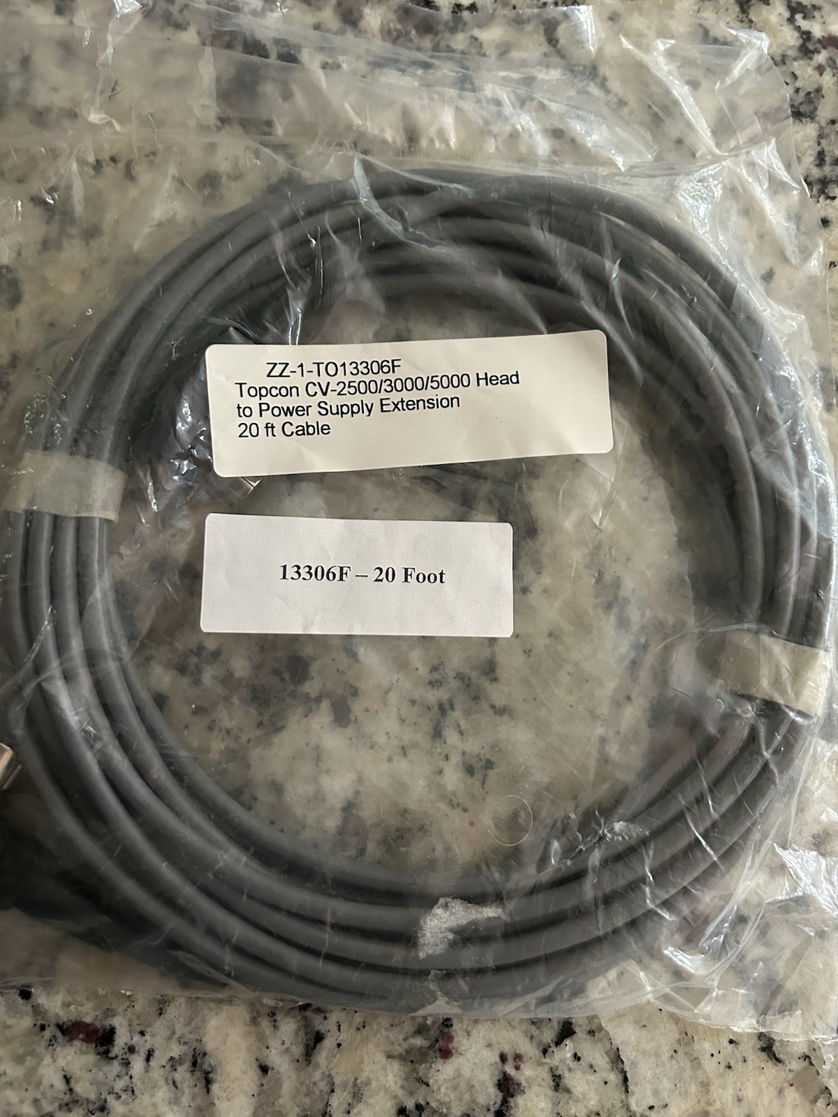 Topcon 20ft Interface Cable 8 Pin Male Plug On Both Ends
