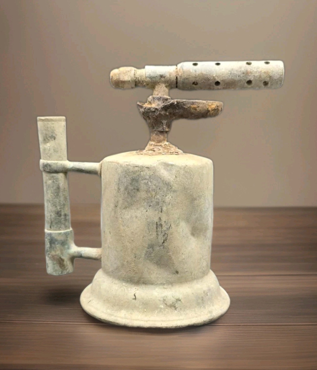 Antique Blowtorch used for tasks like soldering, brazing, and welding Decor Only