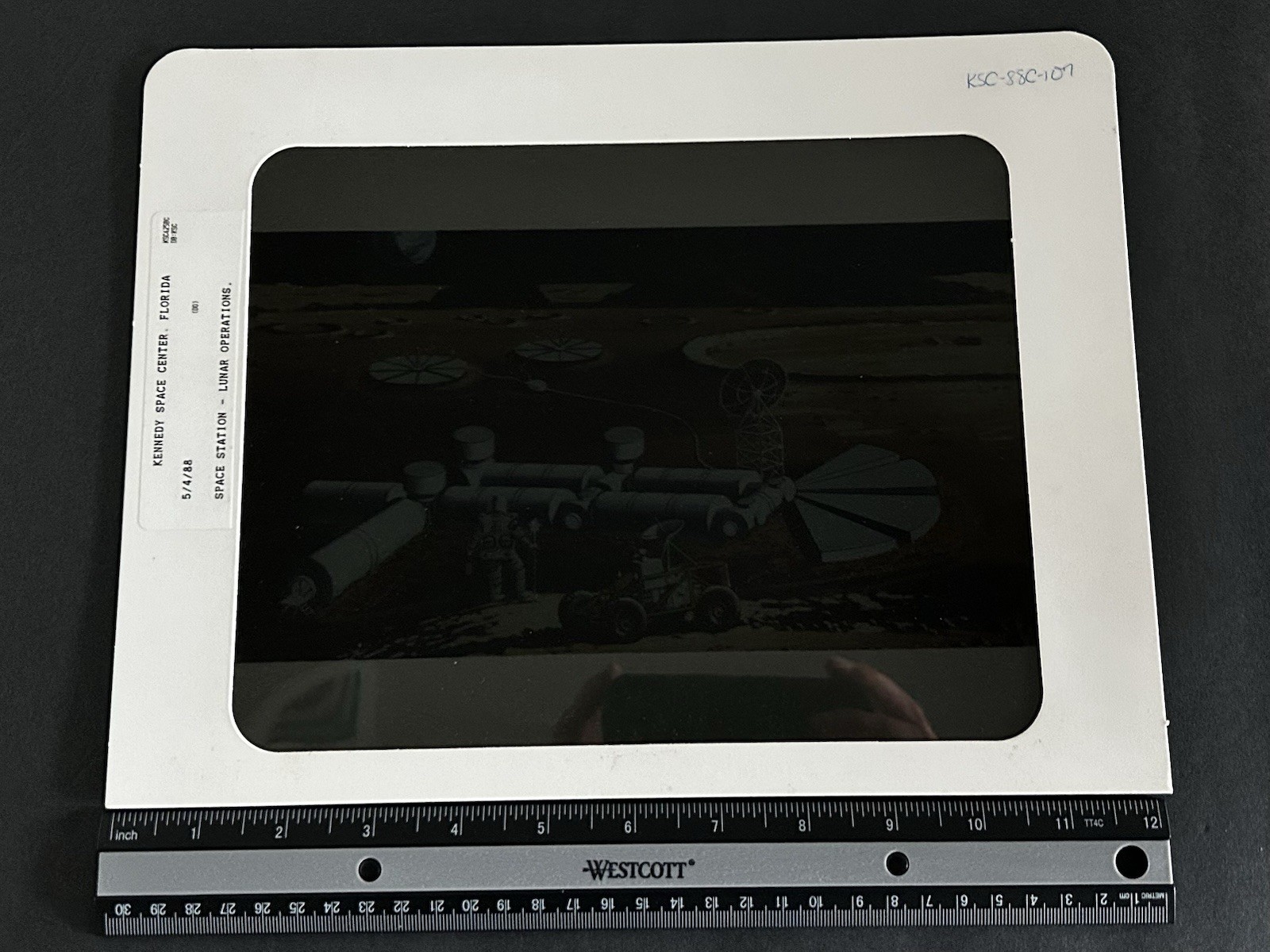 1988 NASA KSC Space Station Lunar Operations Concept Presentation Transparency
