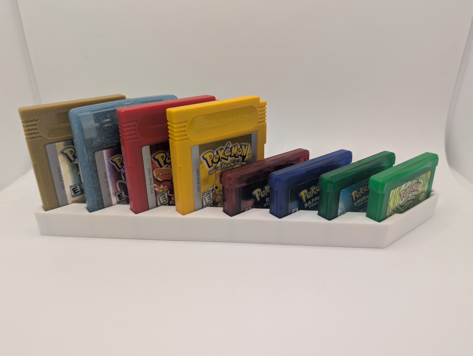 Nintendo GameBoy/Color/Advance Cartridge Display Tray/Stand, 8 Games, 3d printed