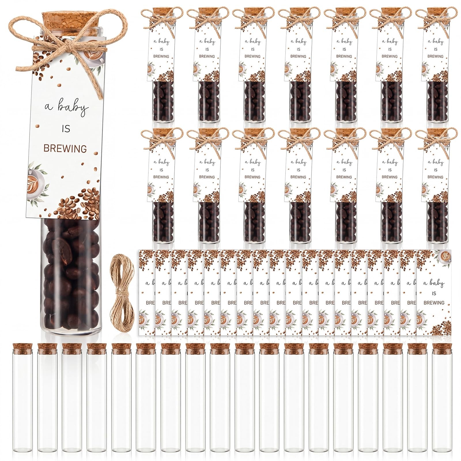 30 Set a Baby Is Brewing Shower Decorations Coffee Themed Baby Shower Favors ...