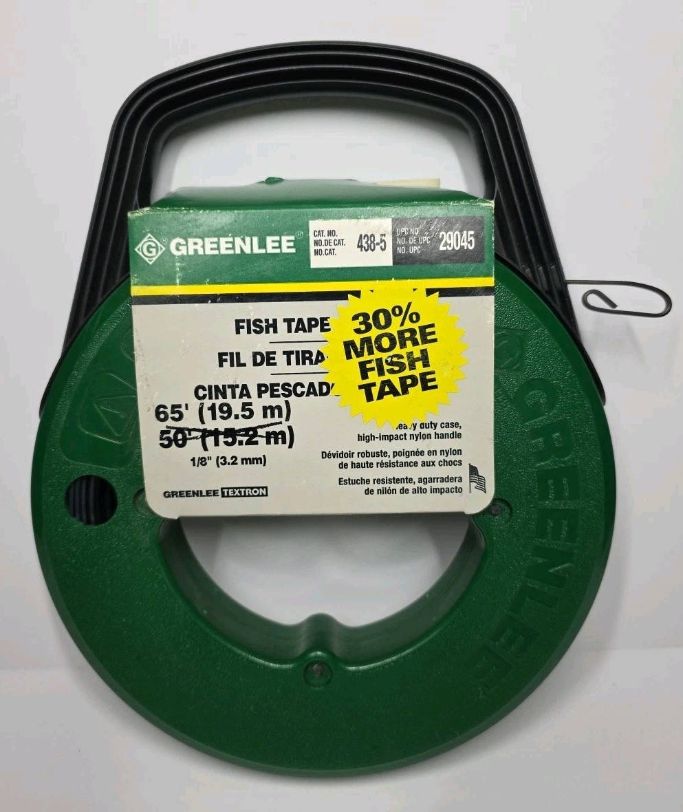 Greenlee 438-5 Steel Fish Tape 65' (19.5 m) 1/8" (3.2 mm) Model 29045