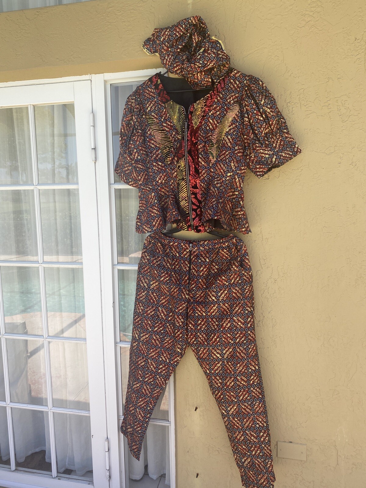 NIGERIAN AFRICAN WAX ANKARA HI TARGET TOP & PANT( CULTURAL& ETHNIC CLOTHING)