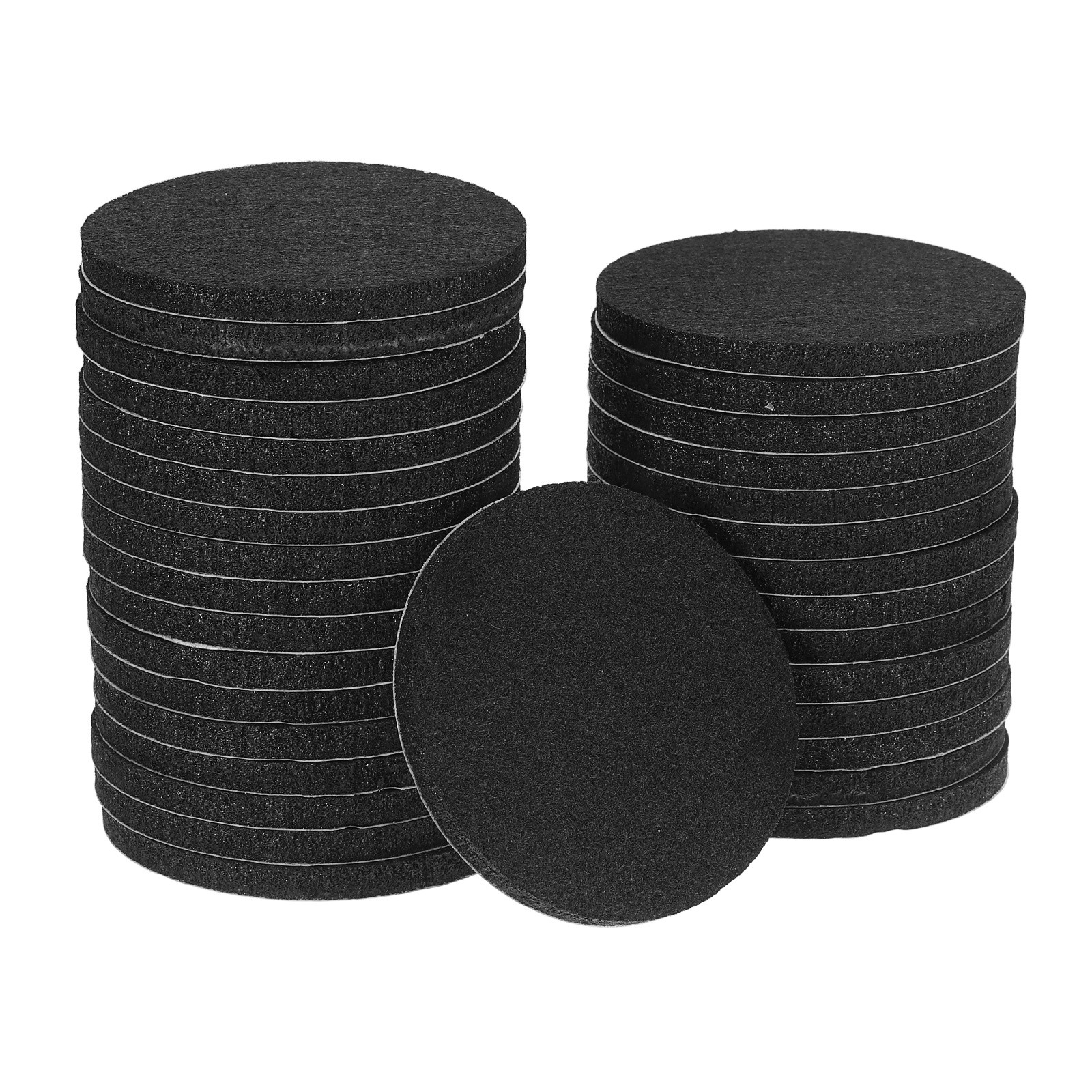 32Pcs Non Slip Furniture Pads, 2.5" Self Adhesive Felt Pad (Black 0.2" Thick)
