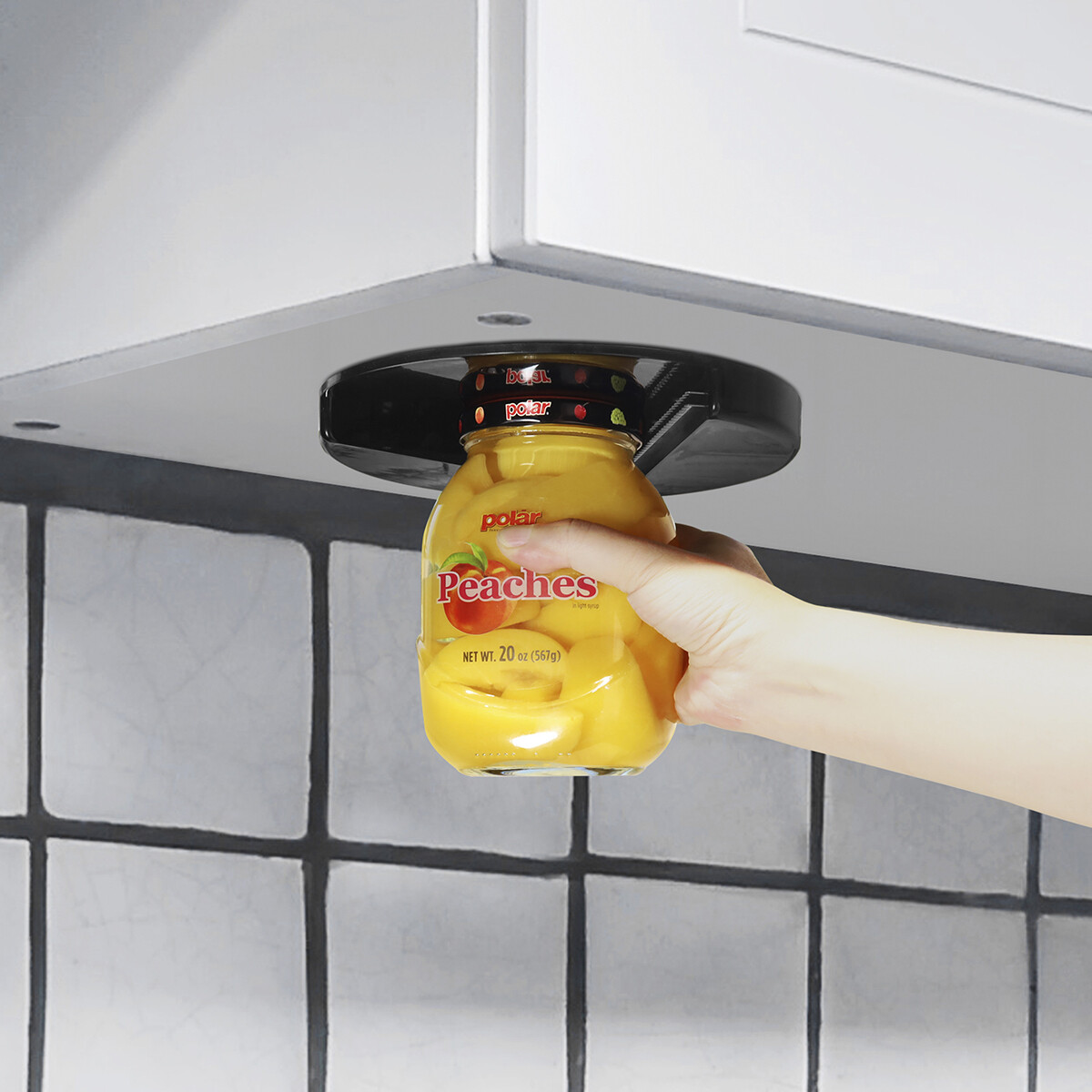 MOJO-Home Under Counter Easy Jar Opener - Easily Open Jars, Cans, Bottles, Lids