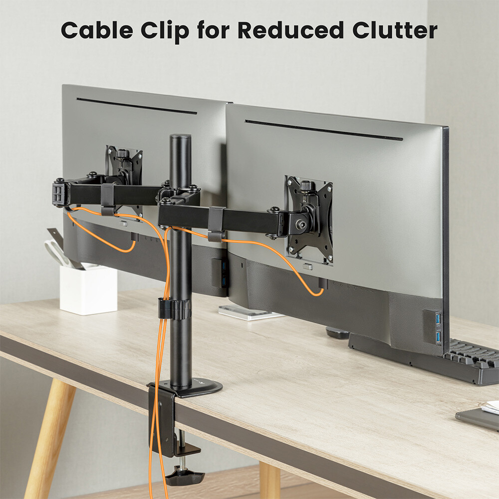 ACGAM Dual Monitor Stand,Heavy Duty Desk-Monitor Arms for Two 17-30in Monitors