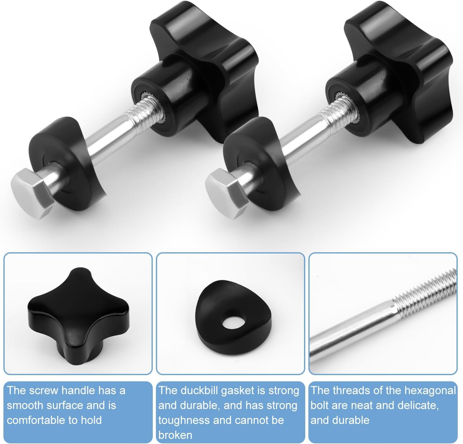 2 Sets Rollator Walker Replacement Arm Adjustment Knobs Comfortable Universal