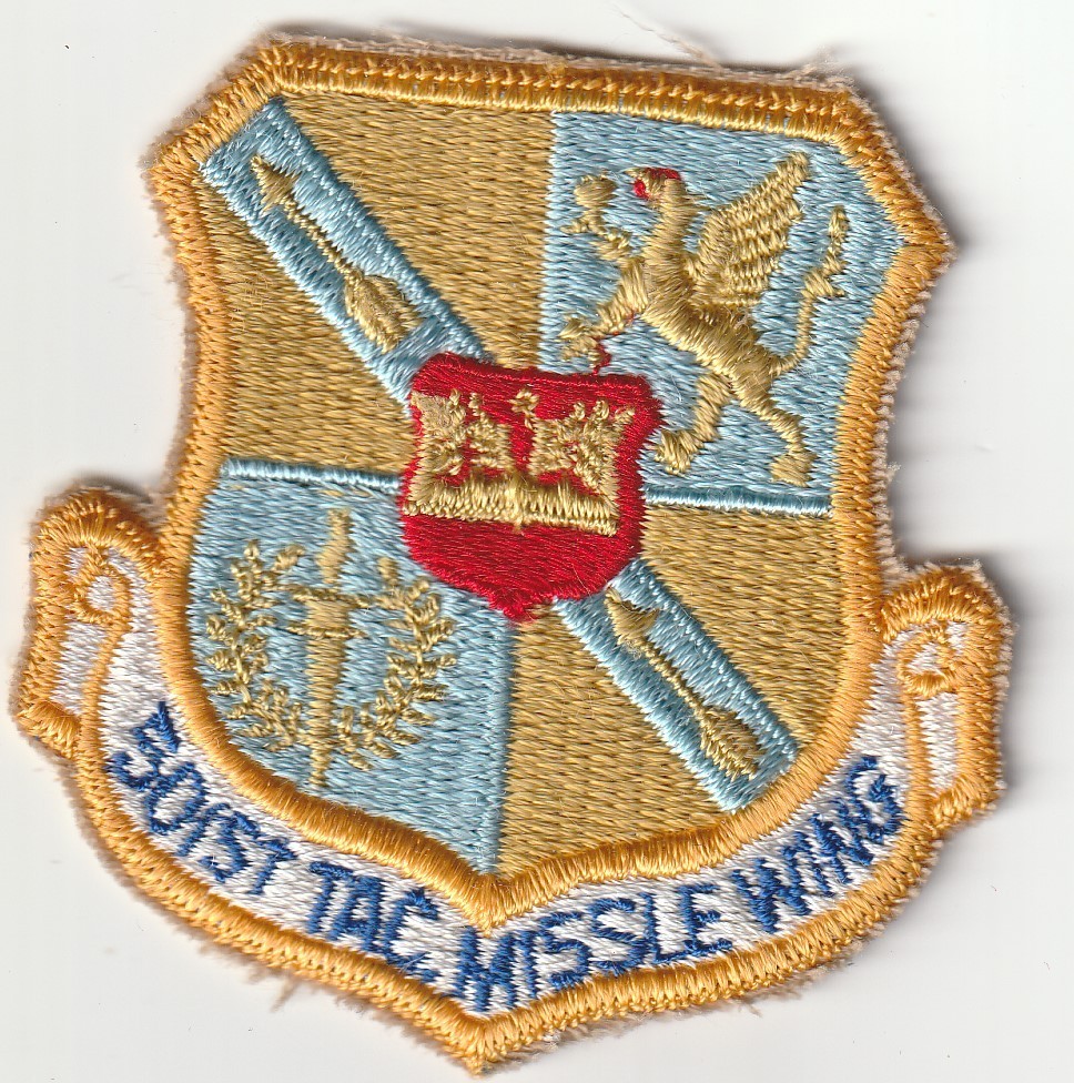 USAF air force 501st TAC MISSLE WING RAF Greenham Common England USAFE patch