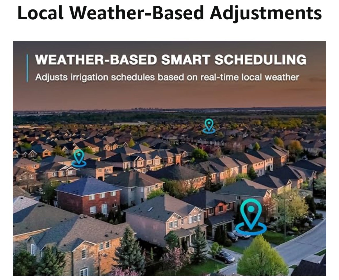 4 Zone Smart Sprinkler Controller w/Local Weather Intelligence & Atmosphere-NEW