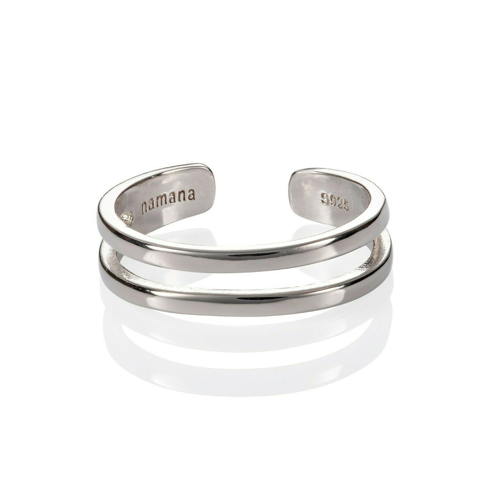 925 Silver Toe Ring for Women and Girls, Double Row Adjustable Toe Ring