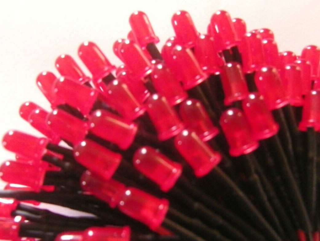 3mm RED 18 Volt Pre Wired with resistors LEDs- Qty 10 18V RED FLASHING Leds, USA