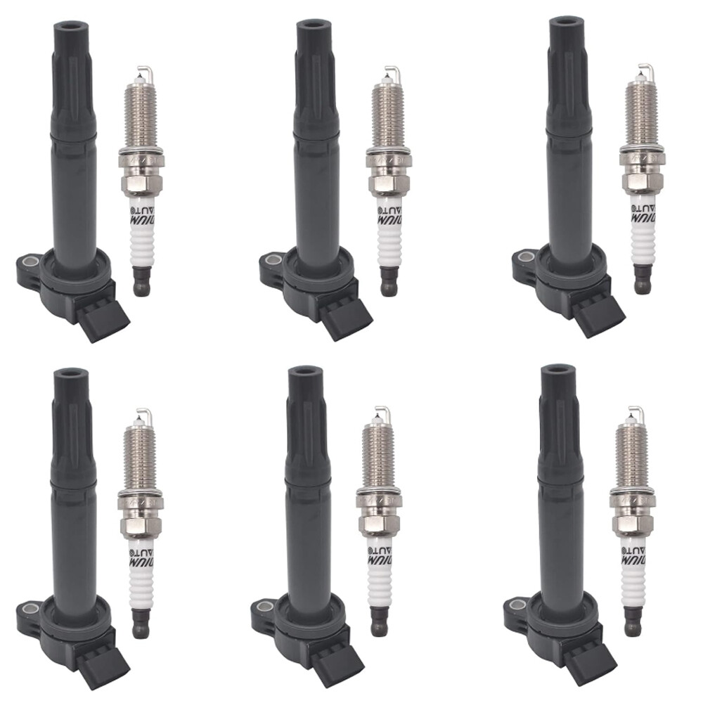 6PCS Ignition Coil & Spark Plug For 2008-2016 Toyota Highlander V6 90919-02251