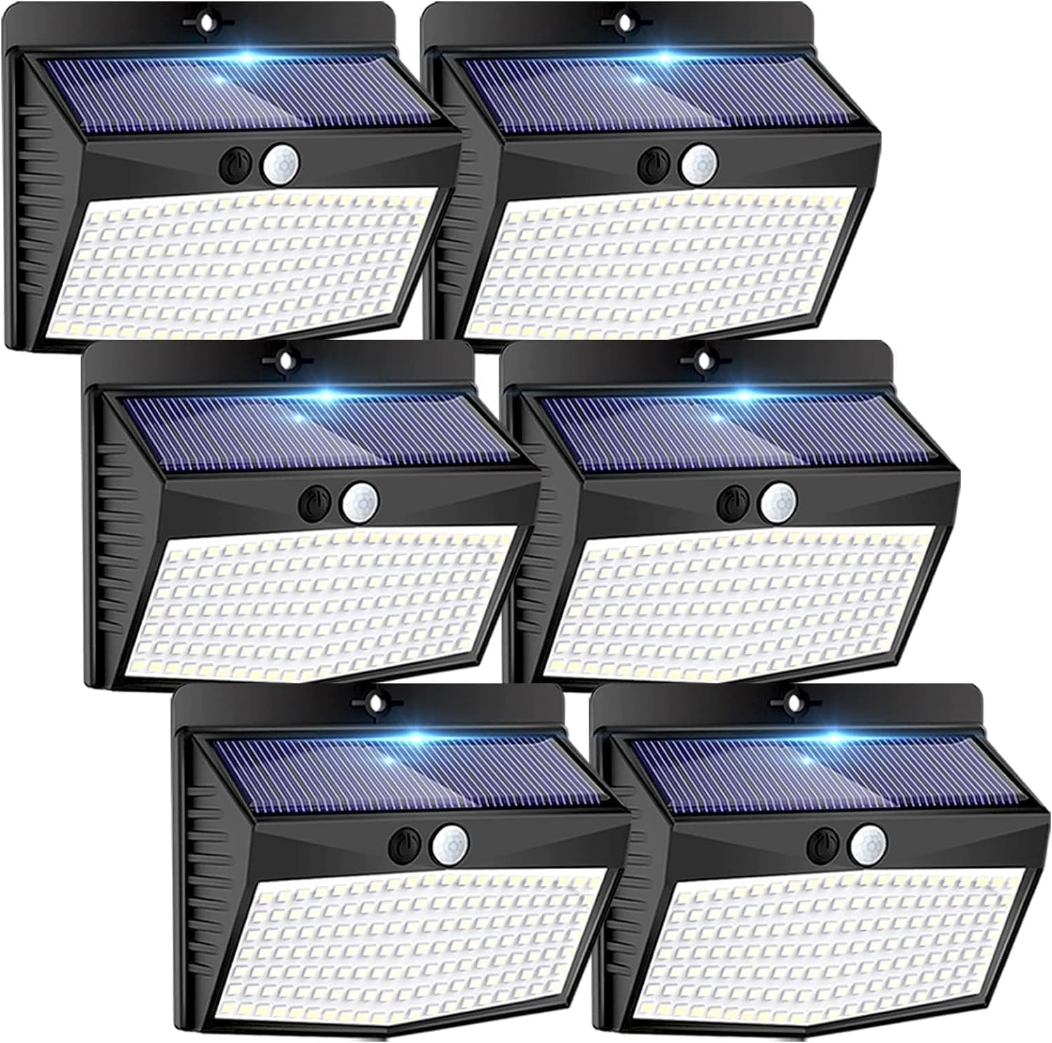 6x Solar Motion Sensor Lights Outdoor Waterproof LED Security Wall Garden