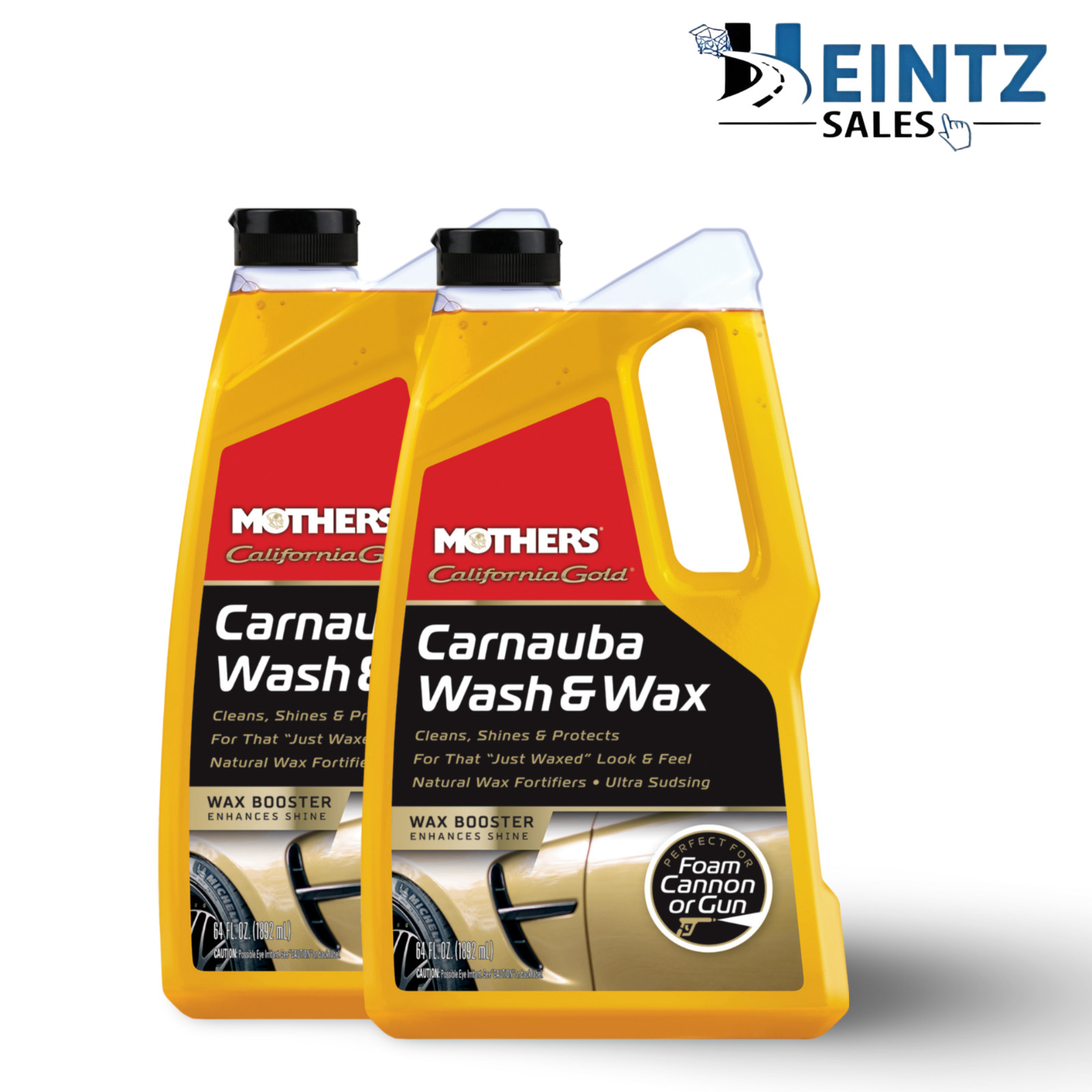 MOTHERS 05674 California Gold Carnauba Wash & Wax - Spot Free - 64oz - 2 PACK