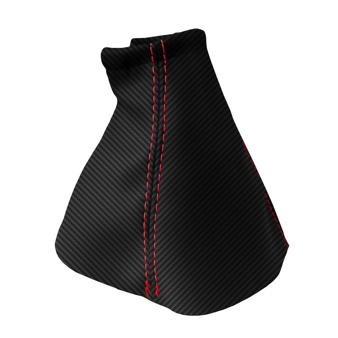 Manual Shift Boot Carbon for Chevrolet Sonic 2012-2016 Red Stitch