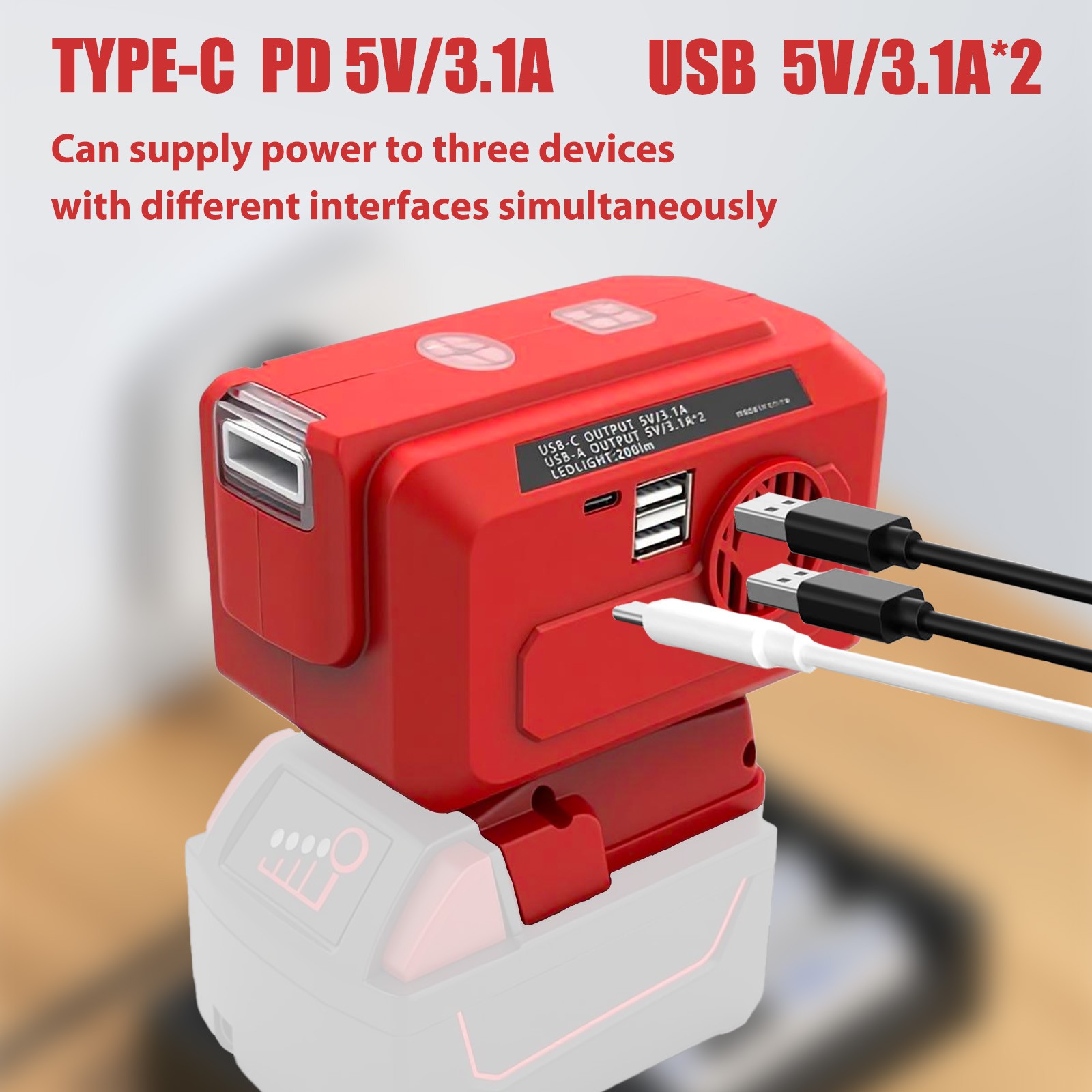 (SALE)Power Inverter Compatible with Milwaukee 18V Battery Inverter AC 110V/220V