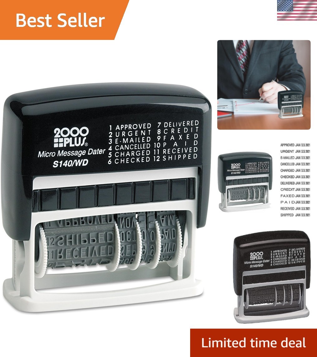 Cosco Self-Inking Type Size 1 Micro Message Dater 011090