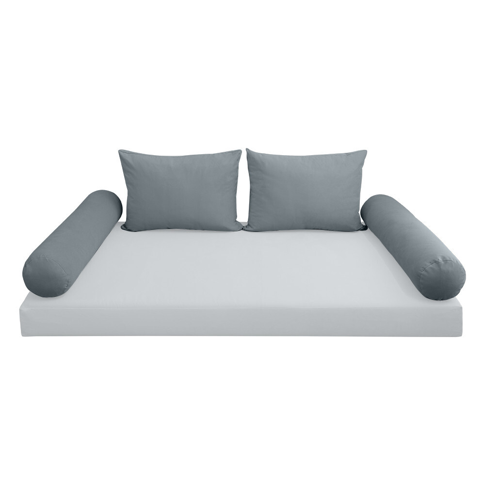 STYLE V1 Twin Velvet Knife Edge Indoor Daybed Bolster Pillow |COVER ONLY| AD347