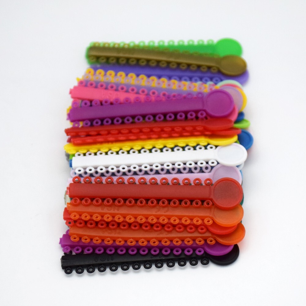 1040 Pcs/Bag Dental Orthodontic Ligature Ties Mixed Colors Elastic Rubber Bands