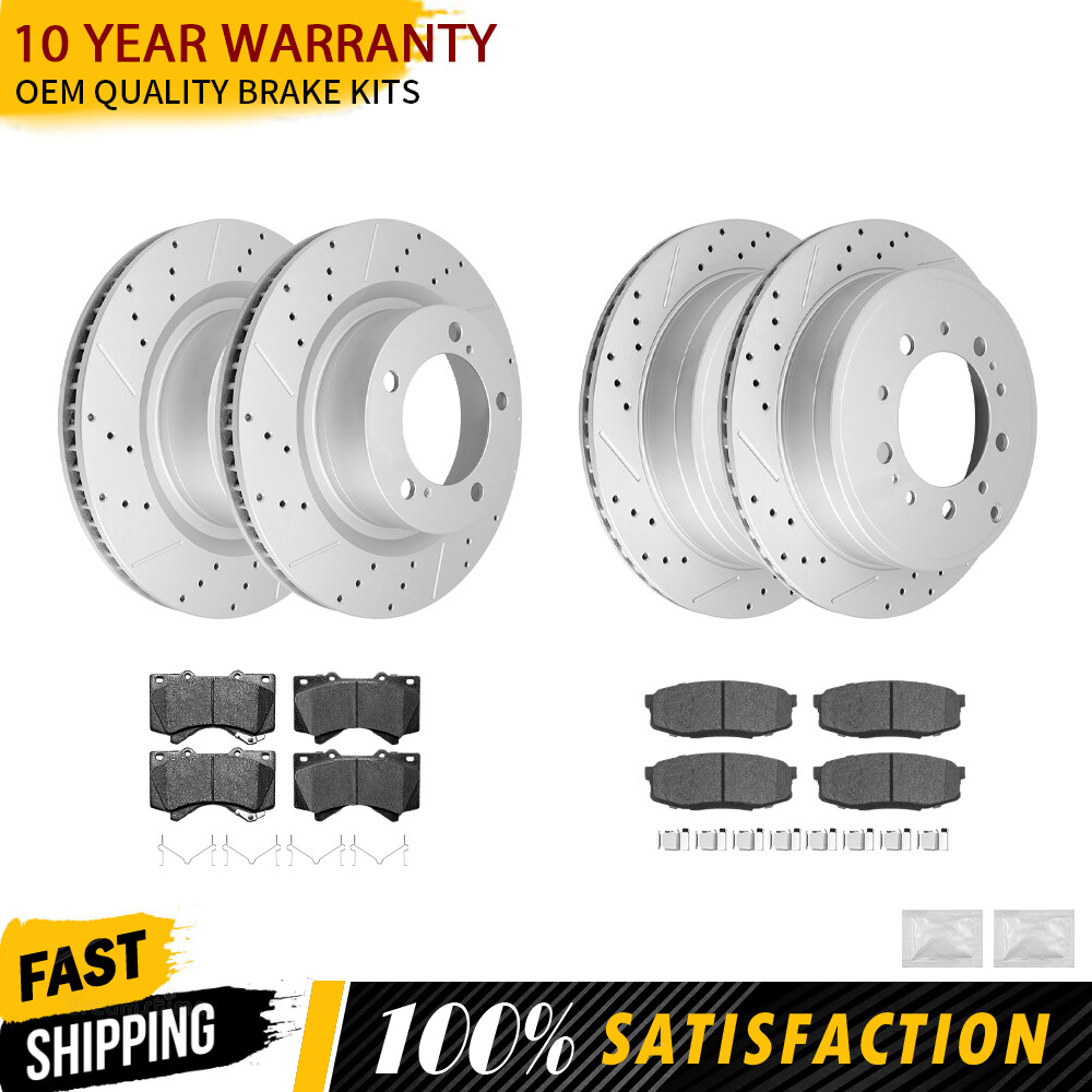 Front +Rear Brake Rotors +Ceramic Pads For 2016 2017 2018 2019-2021 Lexus Lx570
