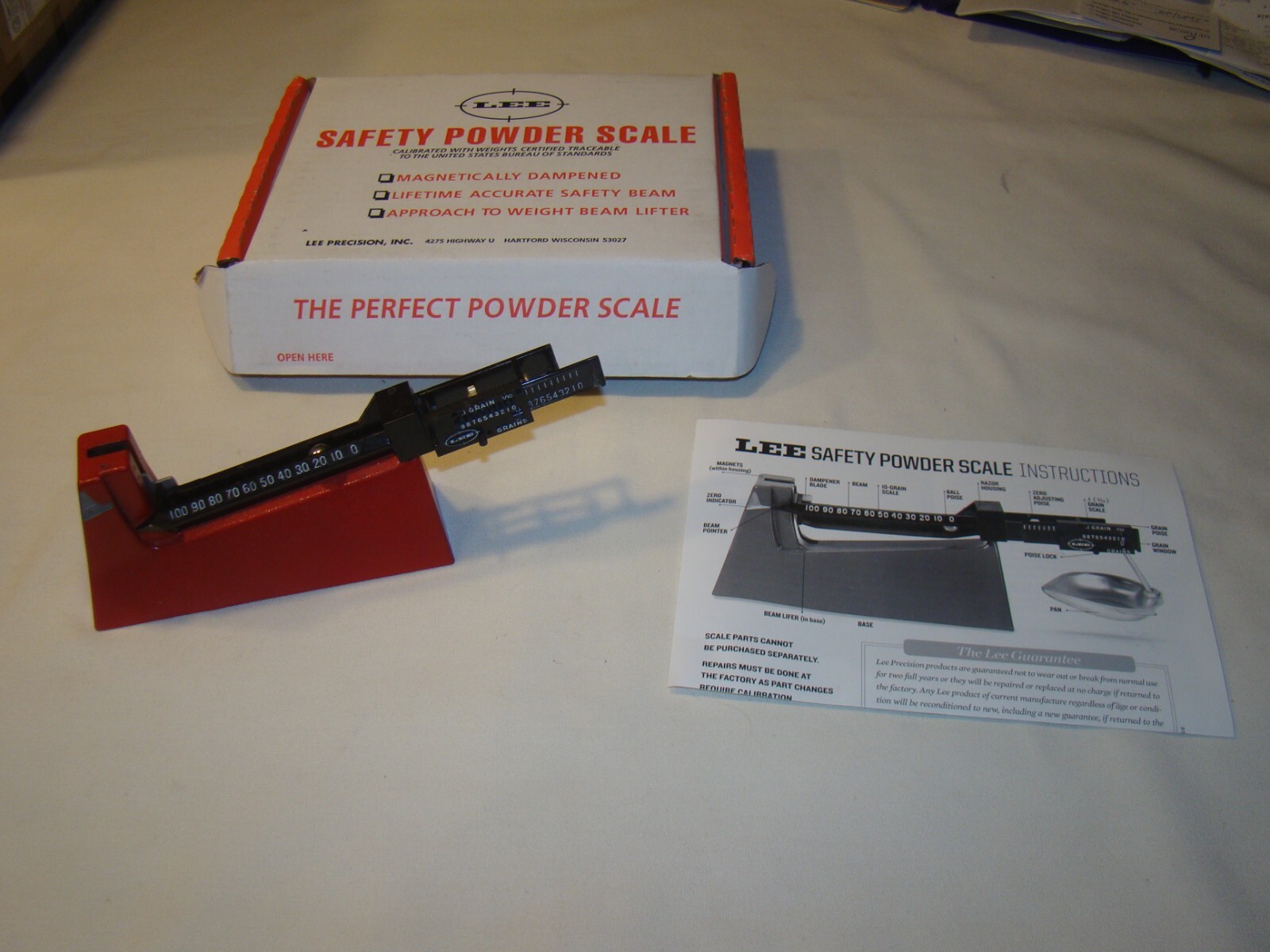 Lee Precision 90681 Safety Balance Beam Mechanical Powder Scale MISSING TRAY