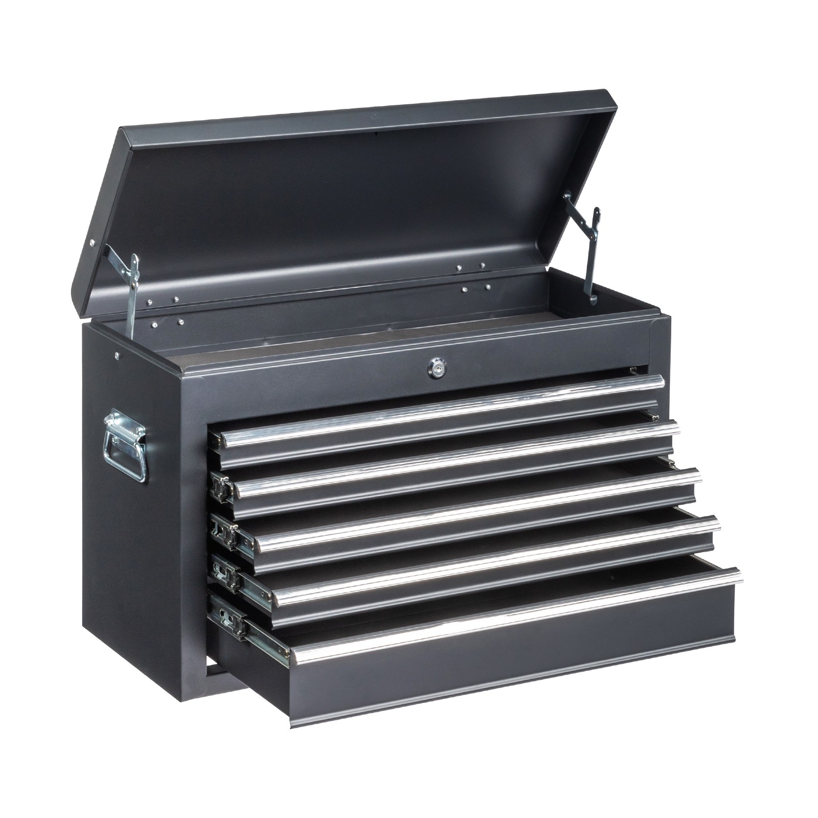 23.8" Tool Chest Steel Tool Storage Box with 5 Drawers & Locking System & Keys
