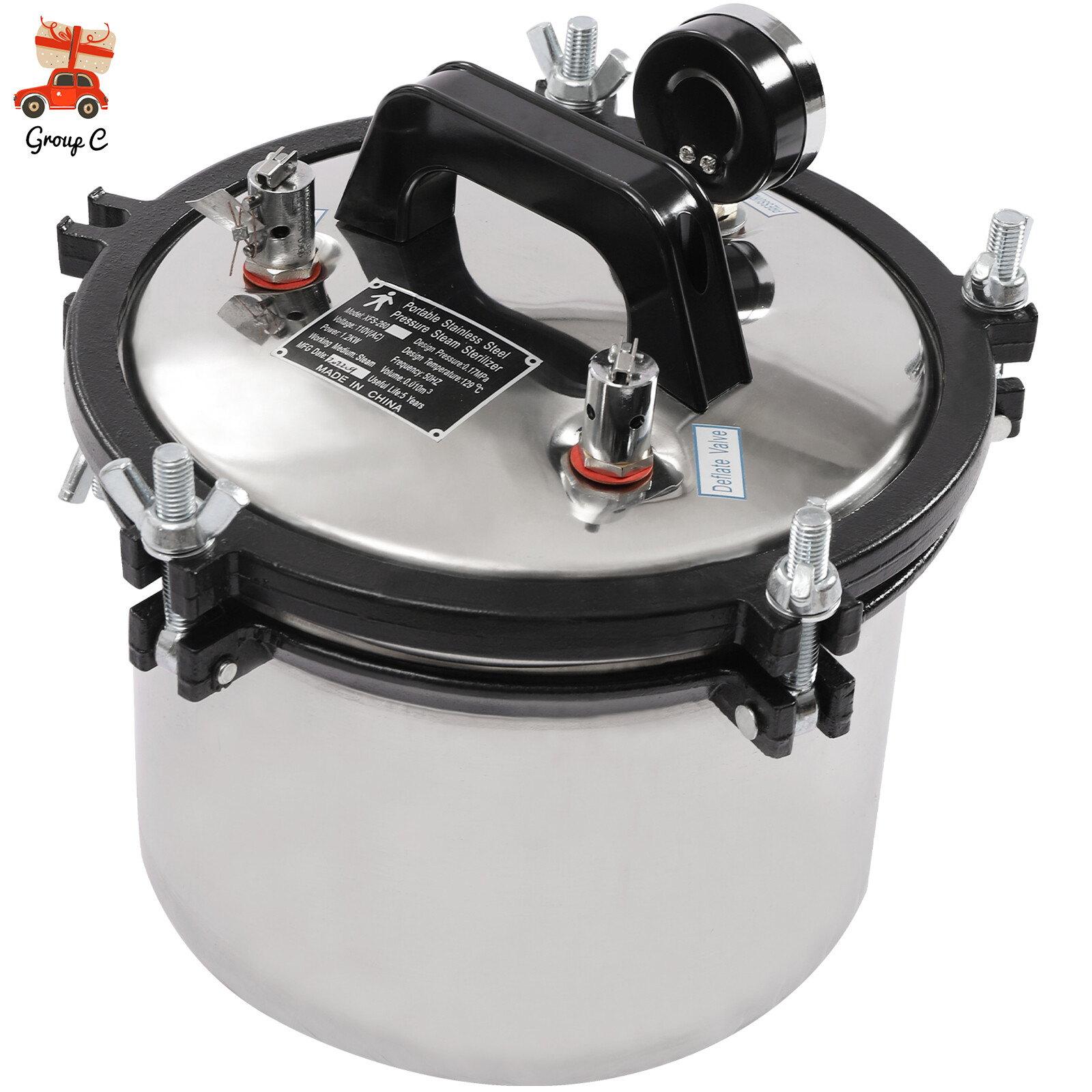 Professional 8L Steam Autoclave Sterilizer for Lab Equipment Culture Medium NEW