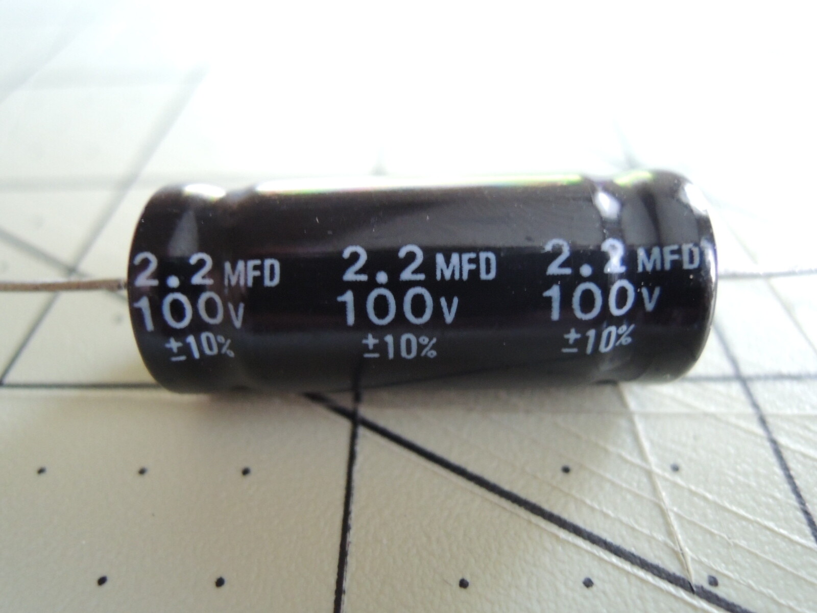 (2) 2.2 MFD / 2.2uF 100V Electrolytic Axial Non-Polarized Crossover Capacitors
