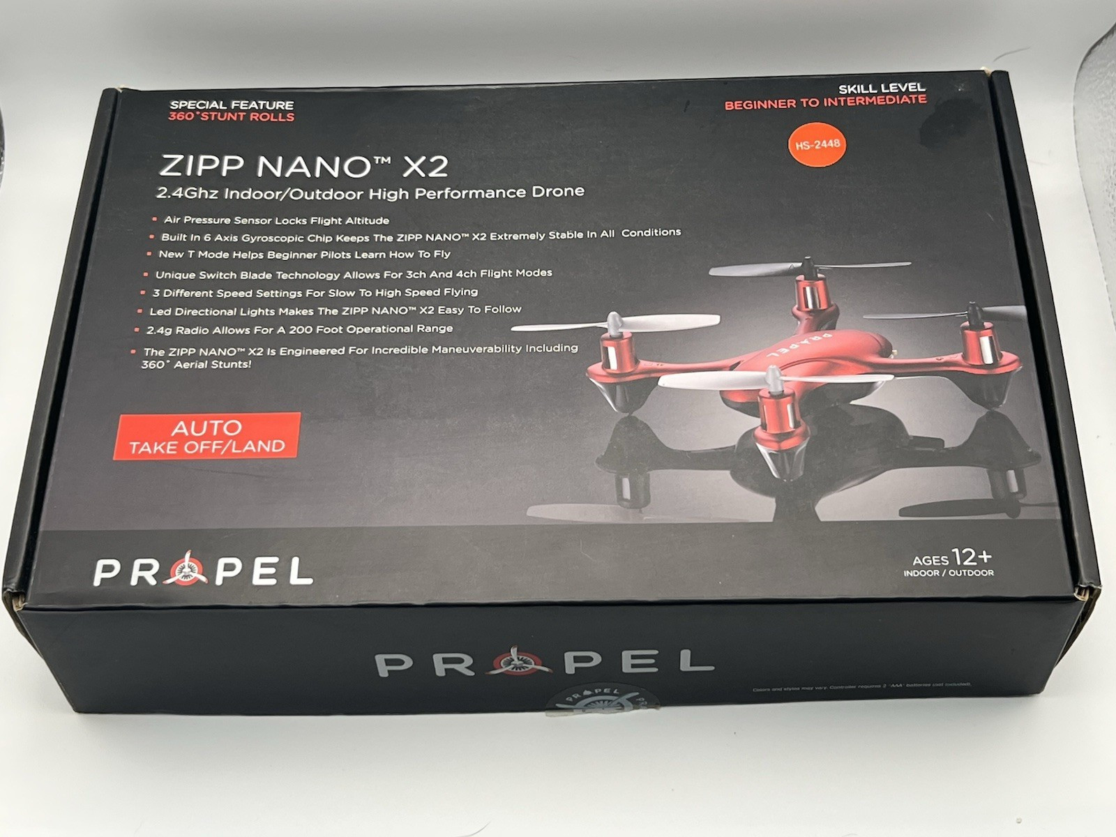 Propel Zipp Nano X2 2.4 Ghz Indoor Outdoor High Performance Quadcopter Drone NEW