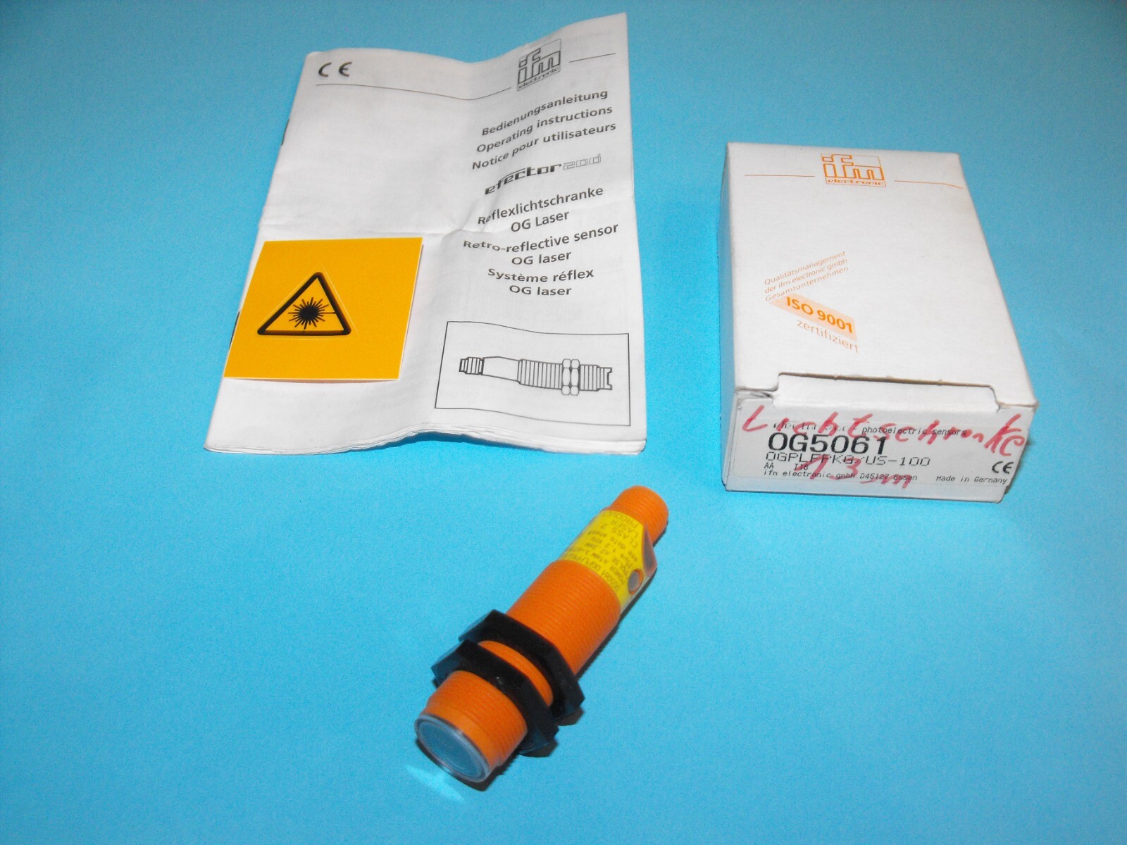 IFM EFECTOR OG5061.OGPLFPKG/US-100.reflective light barrier.NEW.