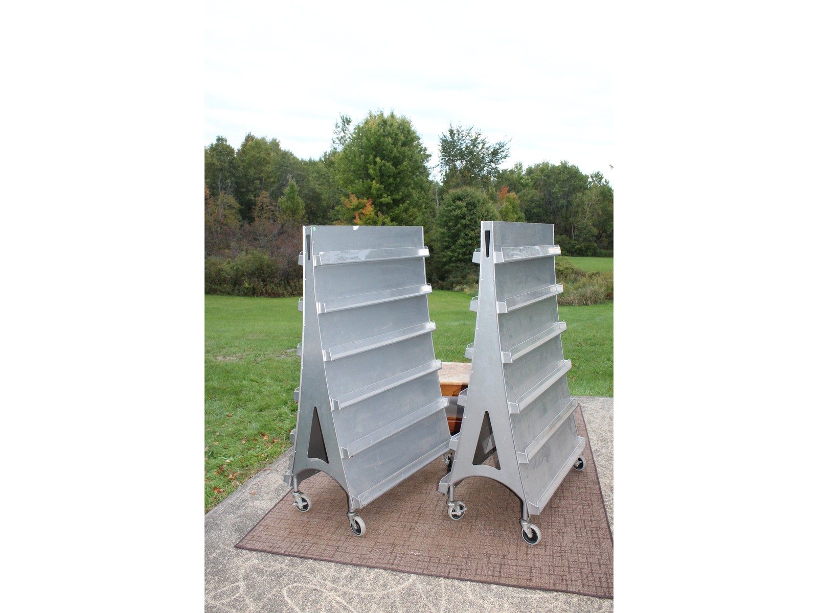 Heavy Duty / All metal Brochure Literature Rack on Wheels