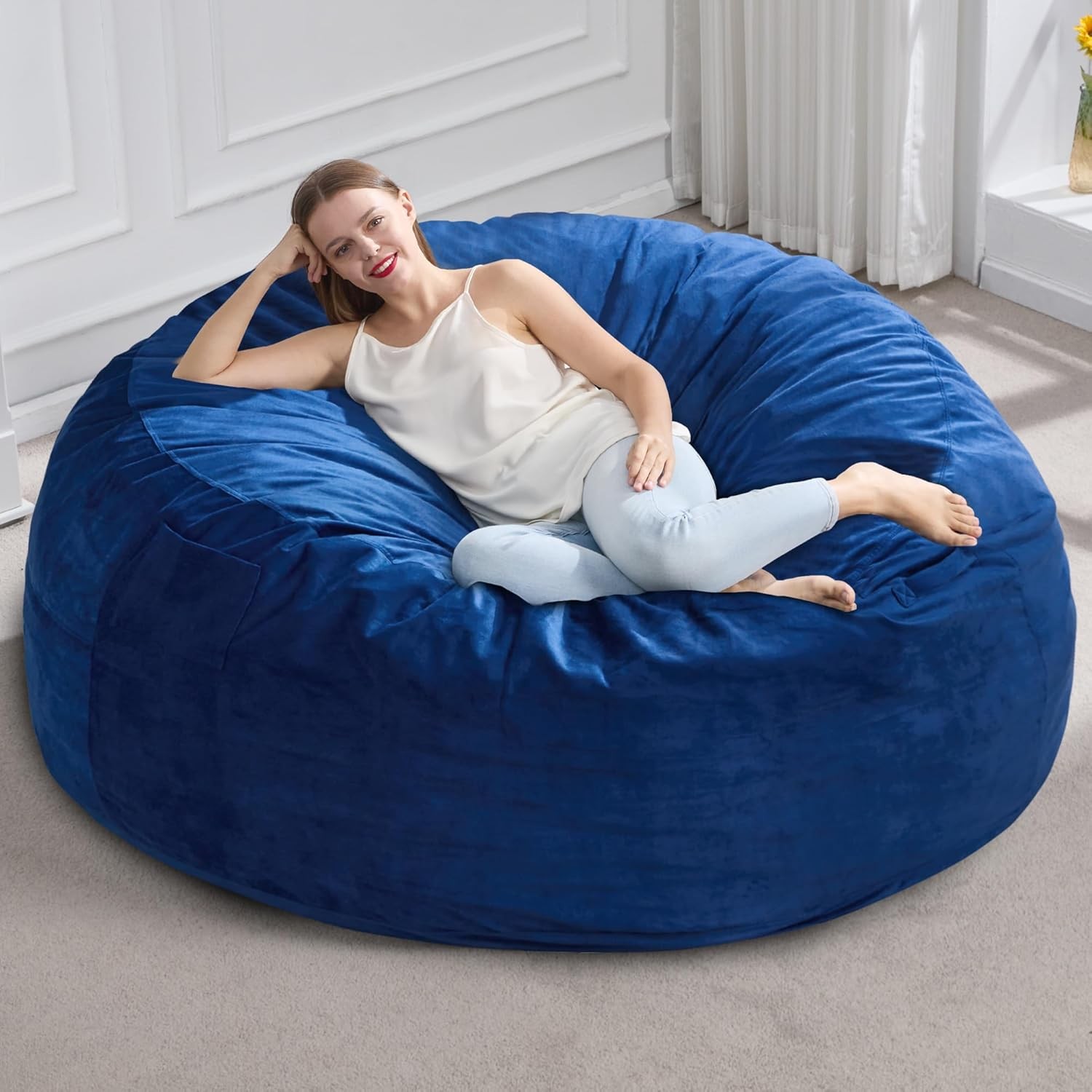 5FT Bean Bag Chair Giant Bean Bag Chairs for Adults Large Bean Chairs with