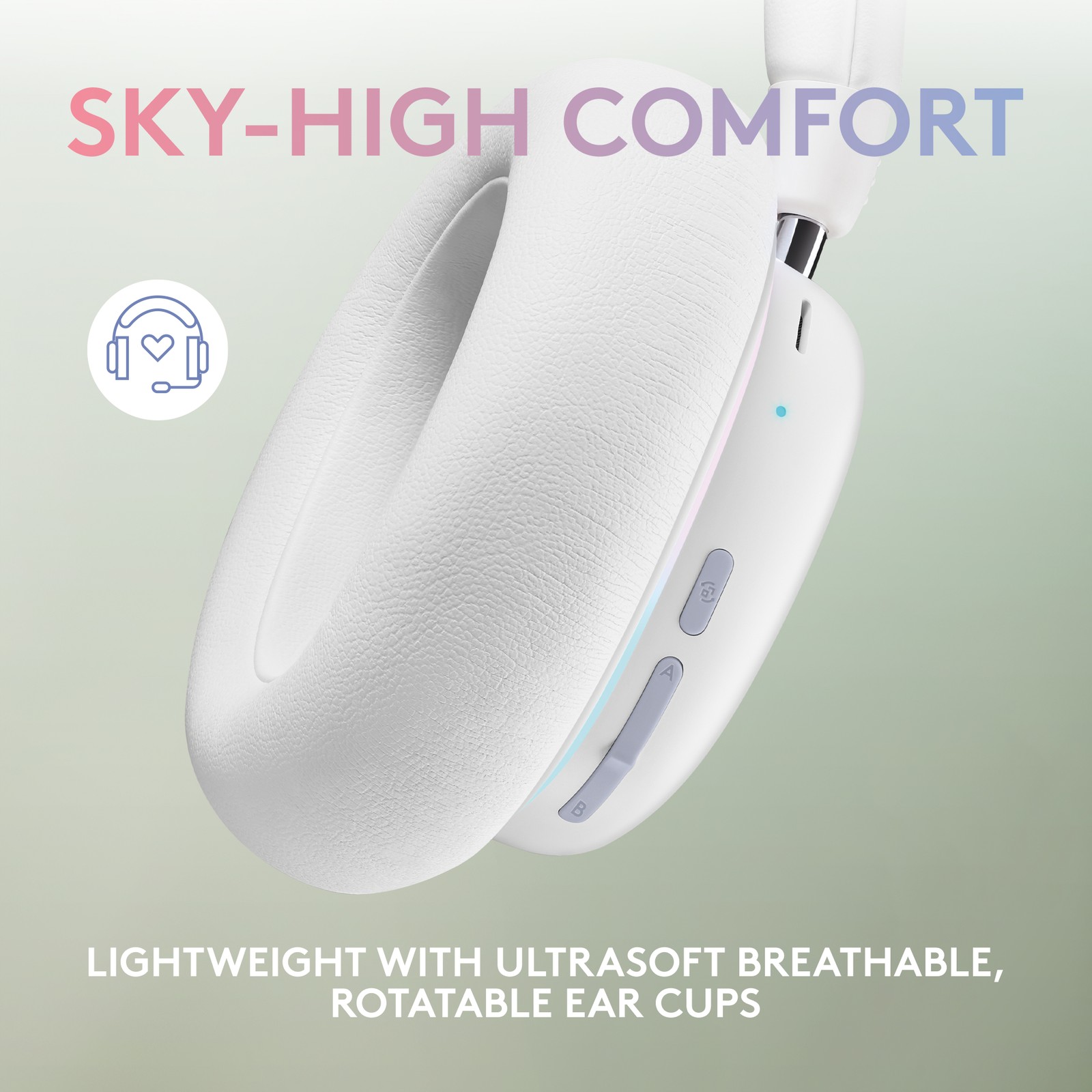 Logitech G735 Wireless Bluetooth Gaming Headset - White Mist