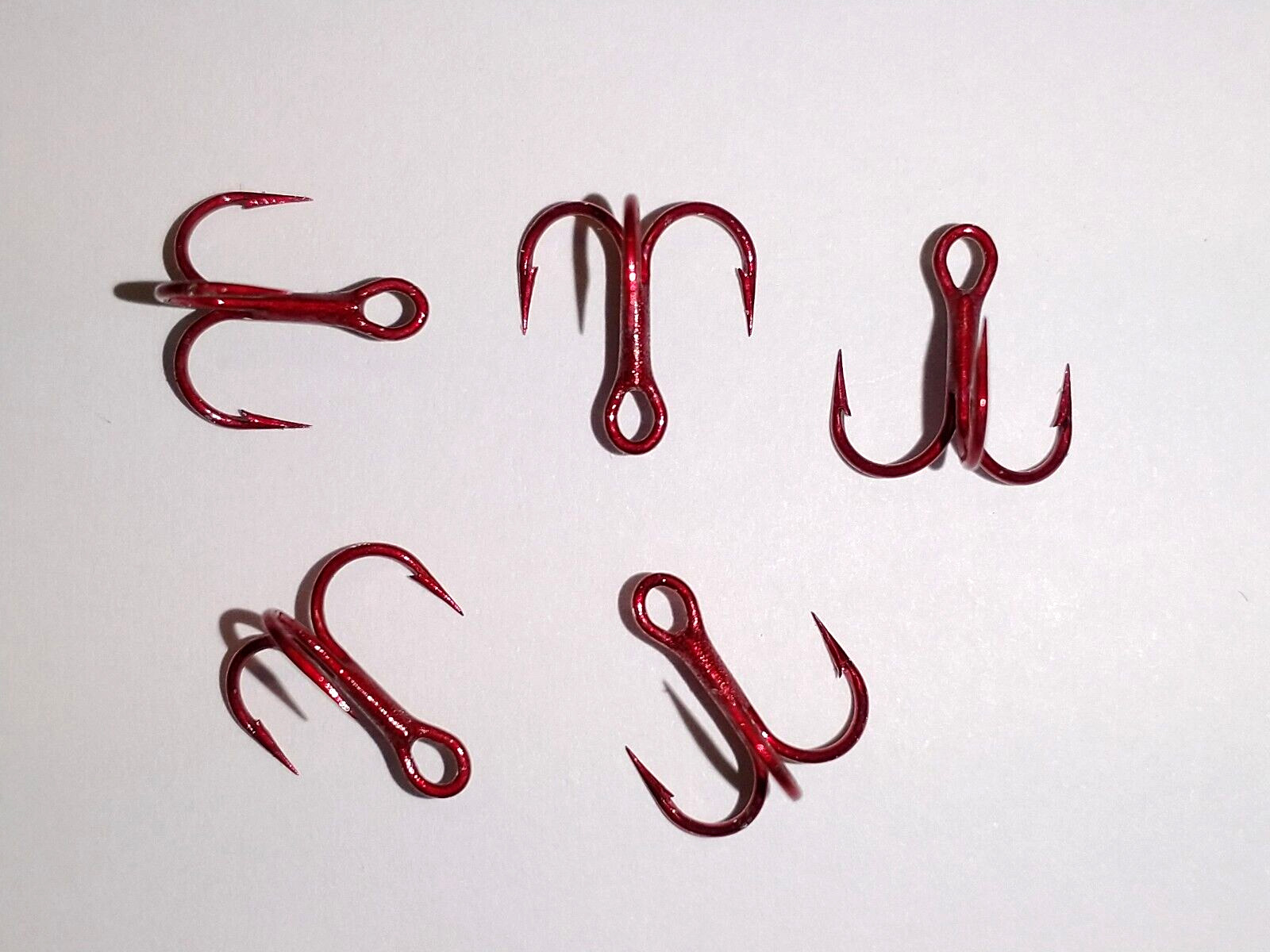 (100) VMC SHORT-SHANK 1X TREBLE HOOKS (SIZE 10) TIN-RED (9651TR) BULK 9651
