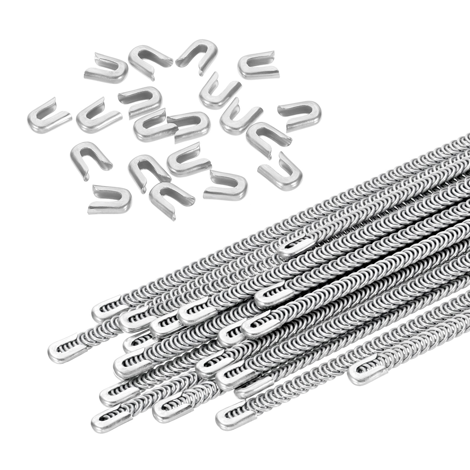 20 Pcs 13.7 Inch 304 Stainless Steel Corset Boning Spiral Metal Boning Kit (5mm)