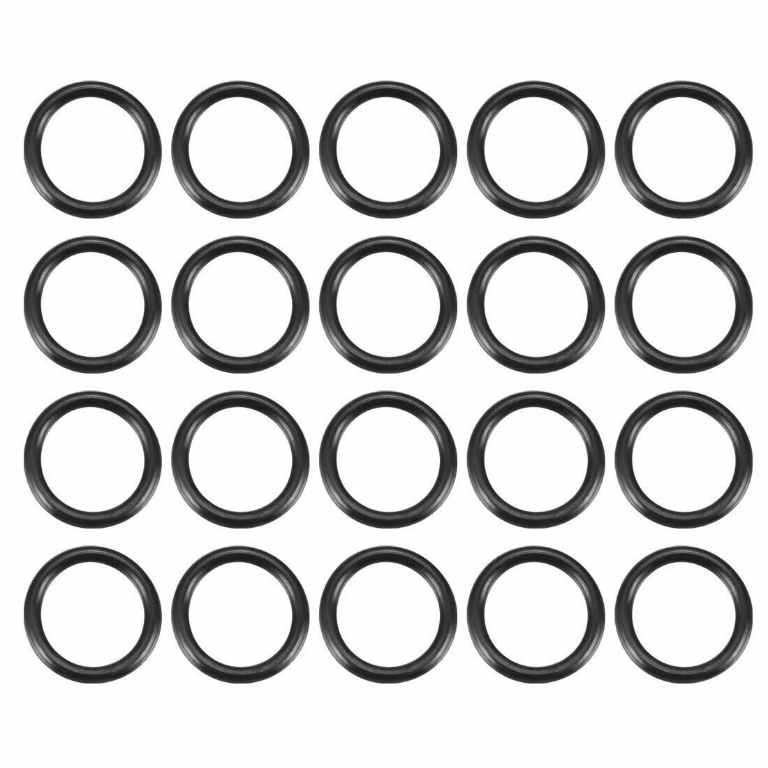 20pcs black rubber flexible O ring seal washer gasket 12mmx9mmx1.5mm ✦KD *la