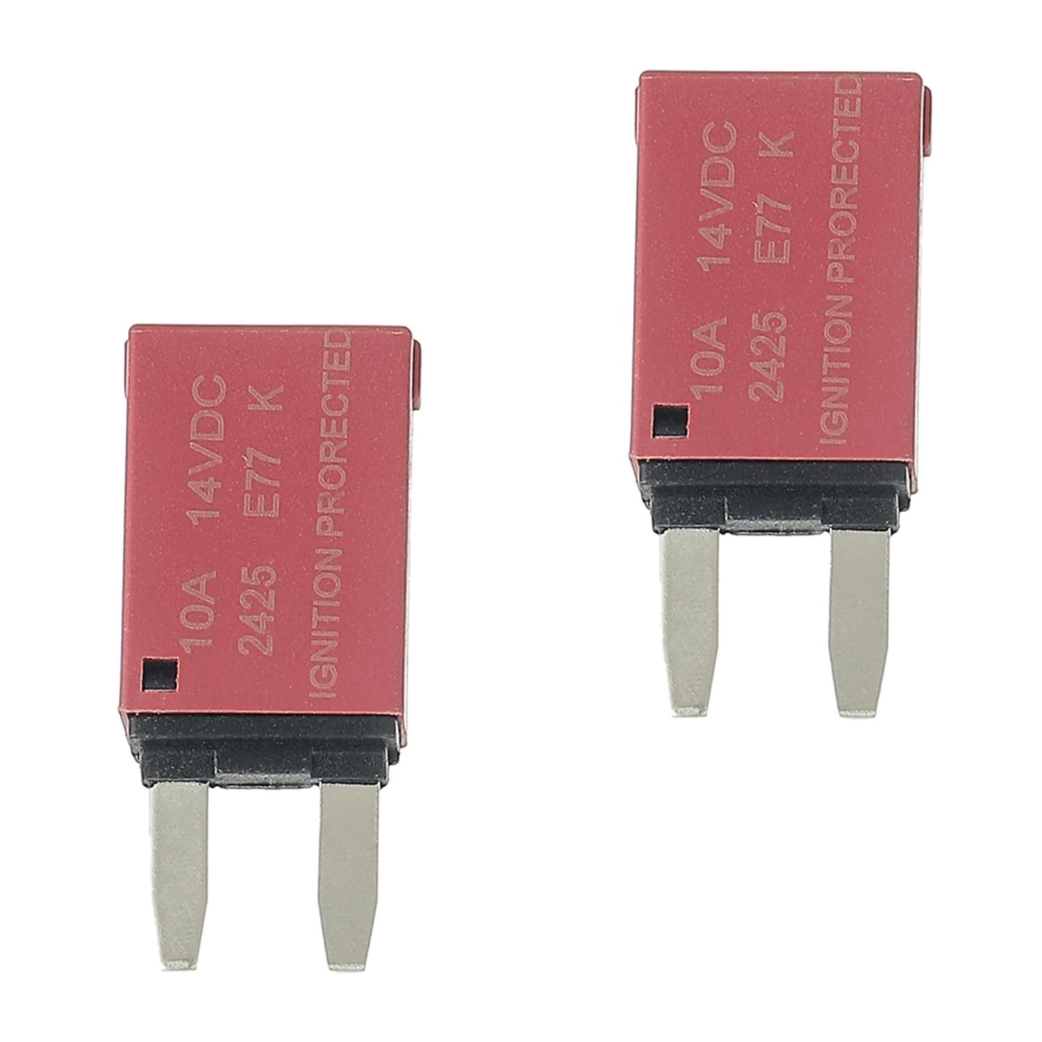 10A DC 12V-14V Auto Reset Circuit Breaker ATM Low Profile T1 Mini Blade Fuses...
