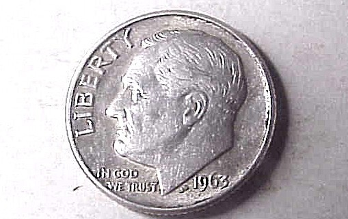 Circulated 1963-D Roosevelt dime-90% silver-good shape-L@@K !