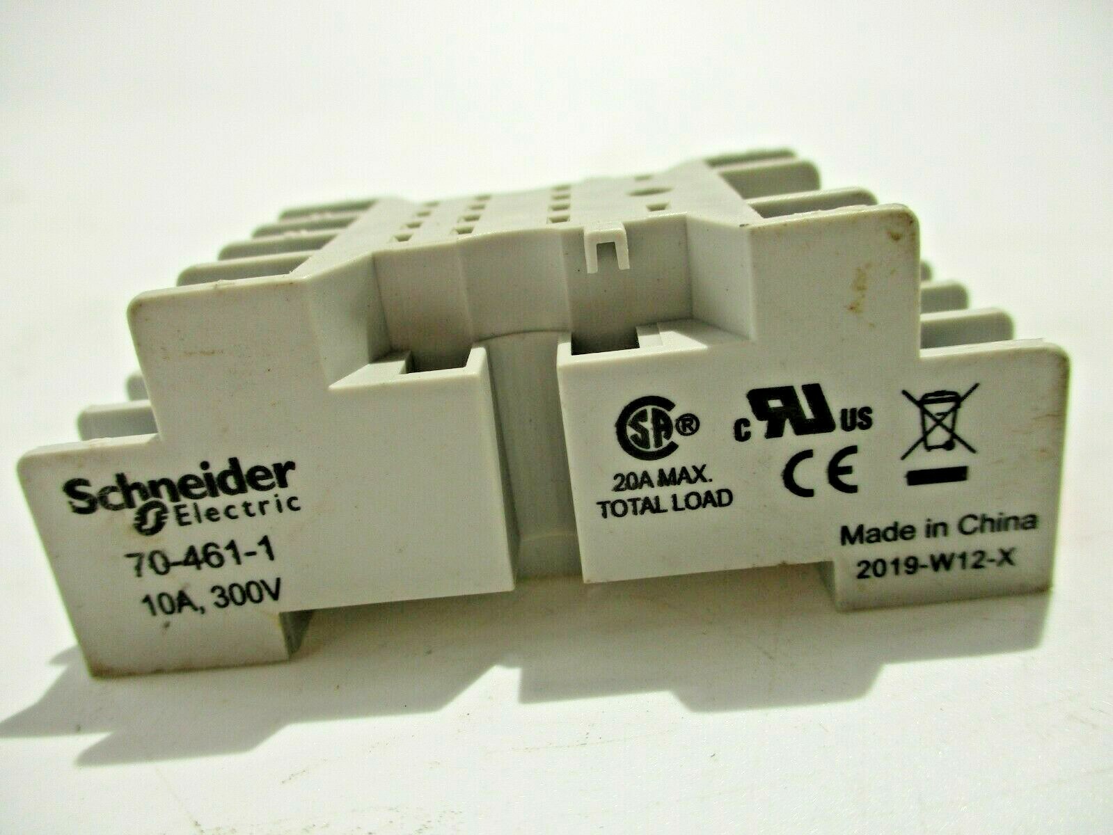 NEW SCHNEIDER 70-461-1 RELAY BASE SOCKET 10A 300V 14 PIN