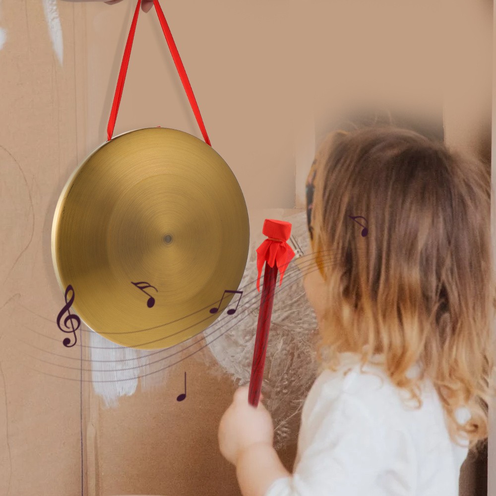 1 Set Chinese Gong Hand Gong Creative Music Toy for Festival Party