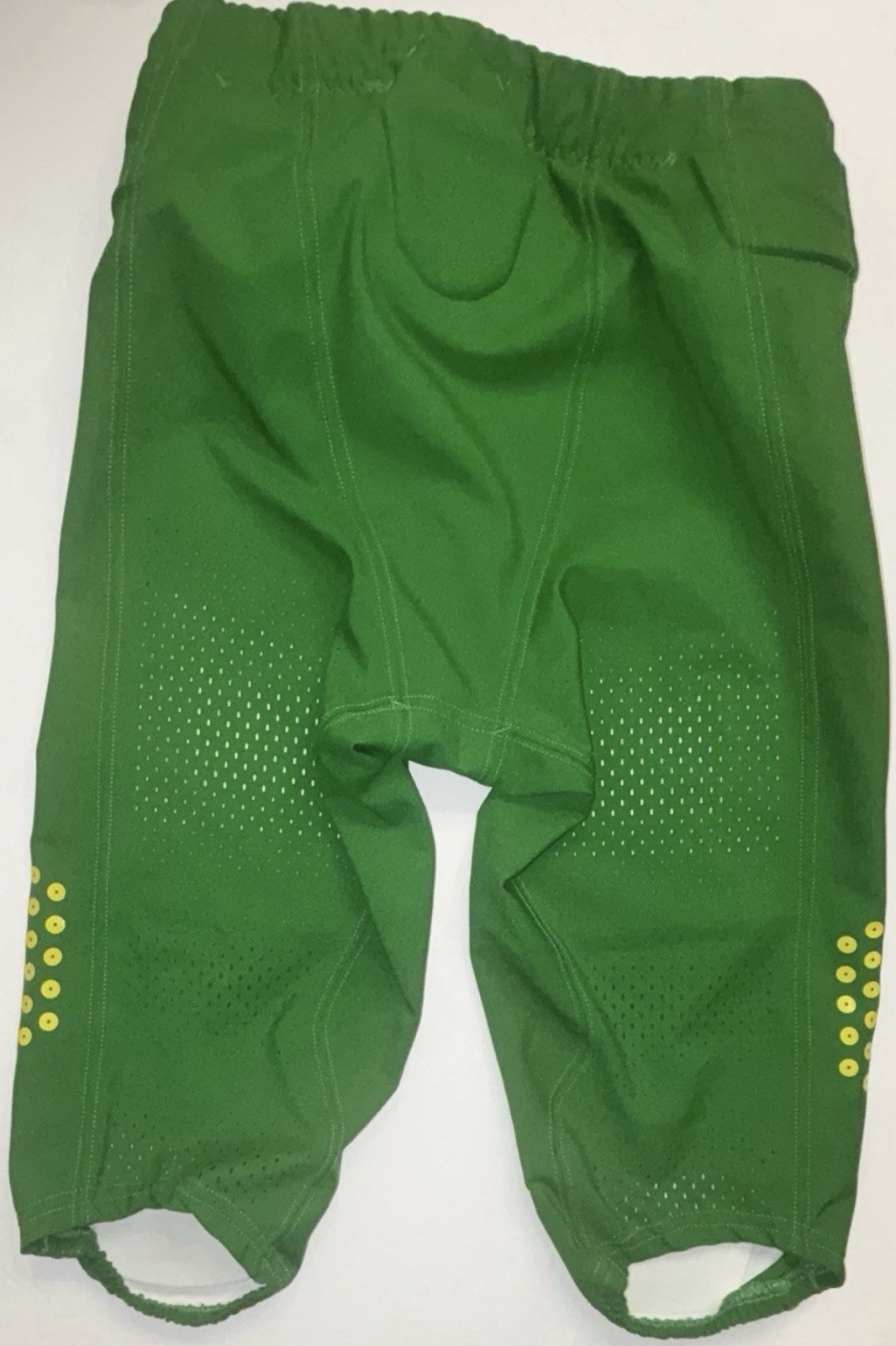 2021 OREGON DUCKS PE GAME WORN Apple Green & Yellow Nike Football Pants W/Pads