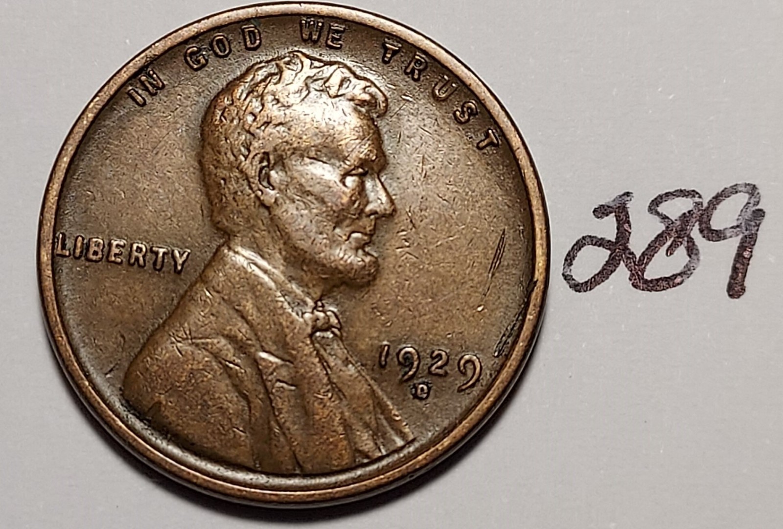 1929-D Lincoln Wheat Cent  EXTREMELY FINE   #289